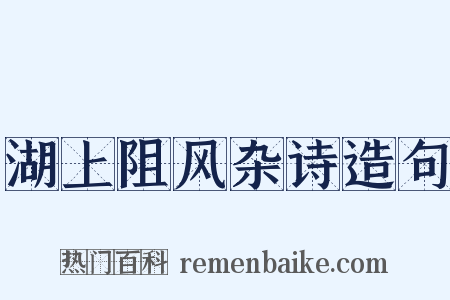 湖上阻风杂诗造句是什么意思的图片